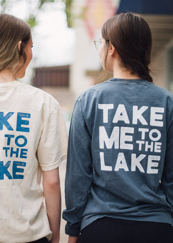TAKE ME TO THE LAKE  Unisex Retro Long Sleeve T-Shirt  (NEW!)