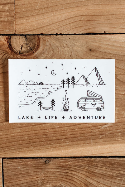 LAKE + LIFE + ADVENTURE Vinyl Sticker