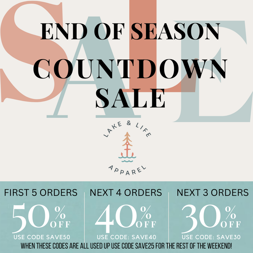 HUGE End of Season Countdown Sale - SITE WIDE!