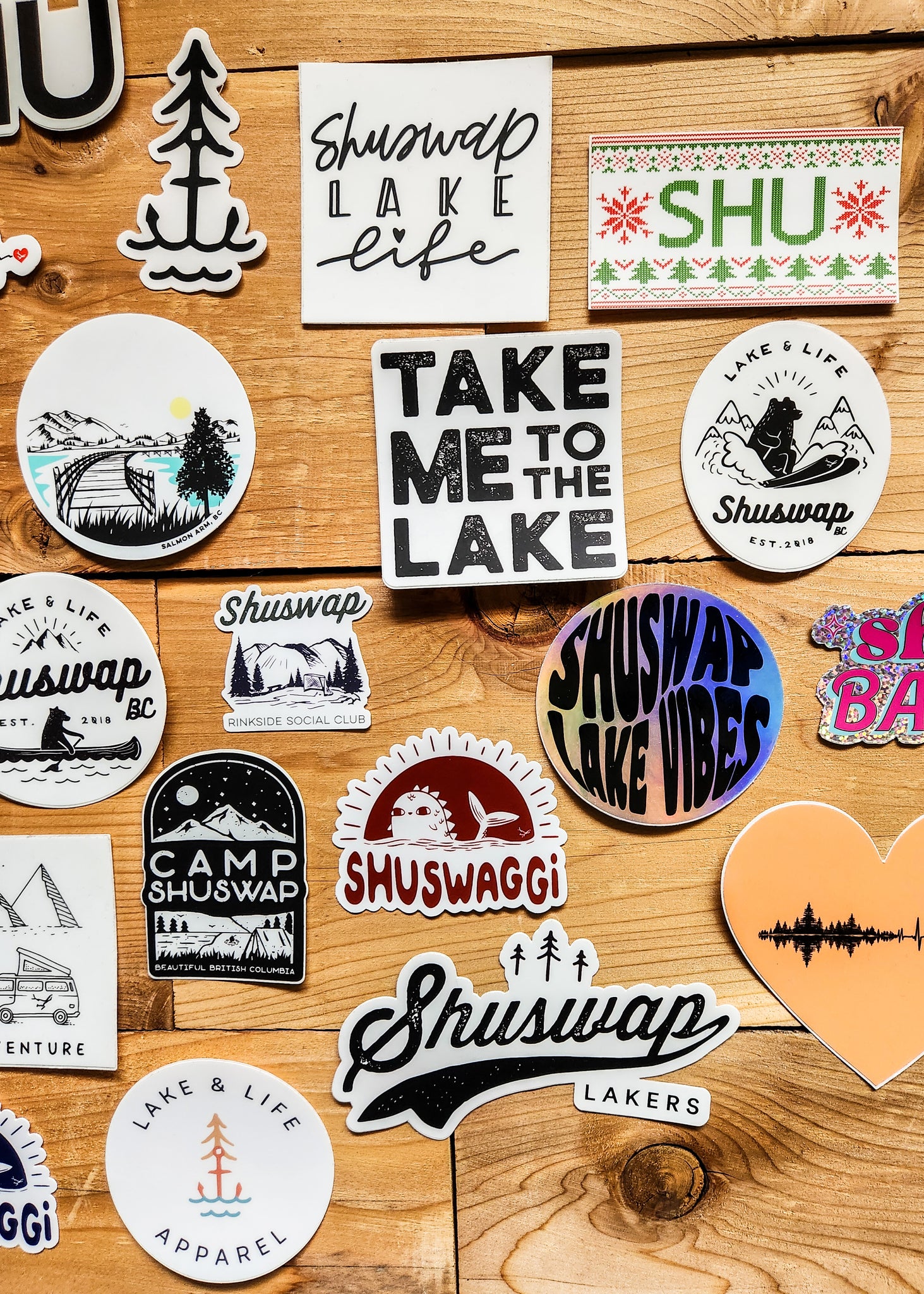 Shuswap Lake Vibes Holographic Vinyl Sticker