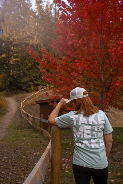 TAKE ME TO THE LAKE  Unisex Retro T-Shirt  (NEW Colour)