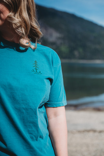Shuswap Lake Map Retro unisex T-Shirt (NEW!)