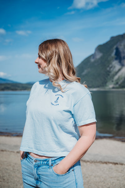 SHUSWAP LAKE LIFE ANCHOR  Retro CROP T-Shirt (NEW COLOUR!)