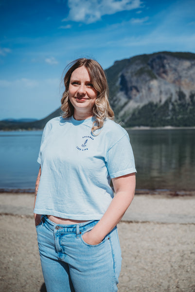 SHUSWAP LAKE LIFE ANCHOR  Retro CROP T-Shirt (NEW COLOUR!)