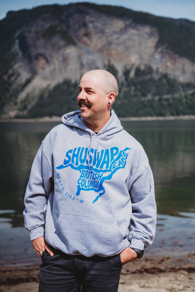 Shuswap Lake Map unisex Hoodie (NEW!)