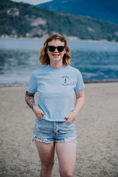 SHUSWAP LAKE LIFE ANCHOR  Retro CROP T-Shirt (NEW COLOUR!)