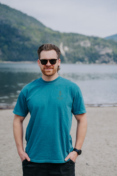 Shuswap Lake Map Retro unisex T-Shirt (NEW!)
