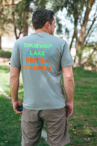 Shuswap Lake British Columbia Unisex Retro Pocket Tshirt (NEW!)