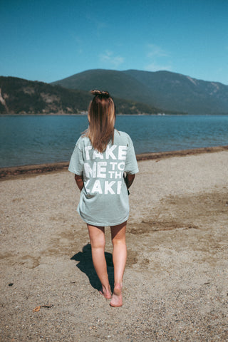 TAKE ME TO THE LAKE  Unisex Retro T-Shirt  (NEW Colour)