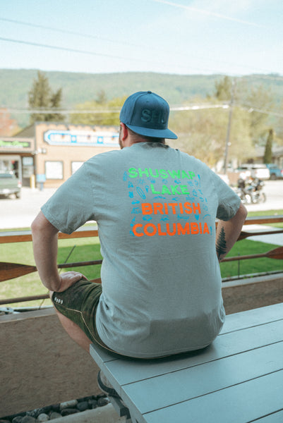 Shuswap Lake British Columbia Unisex Retro Pocket Tshirt (NEW!)