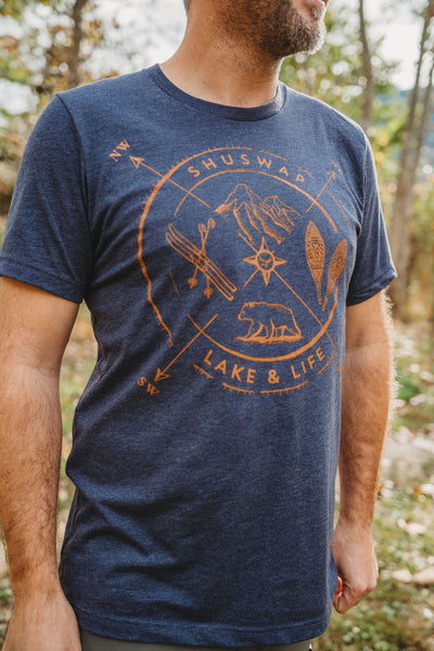 Shuswap Winter Compass Unisex T-shirt (NEW COLOUR!)
