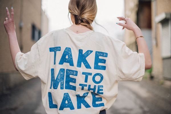 TAKE ME TO THE LAKE  Unisex Retro T-Shirt  (NEW!)