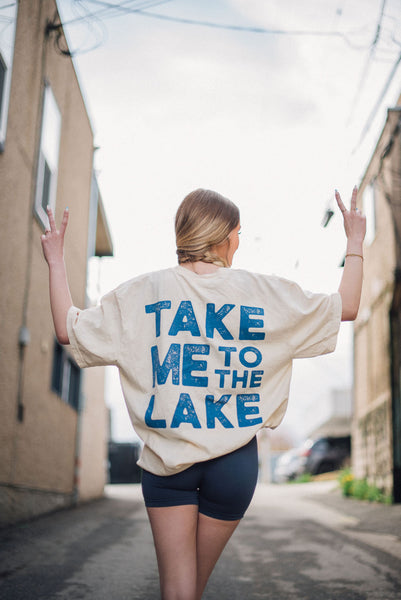 TAKE ME TO THE LAKE  Unisex Retro T-Shirt  (NEW!)