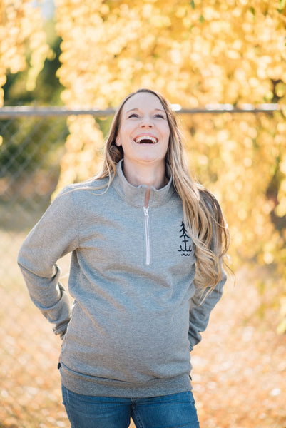 Lake & Life ANCHOR 1/4 Zip Sweater -MADE IN CANADA!