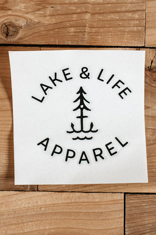 Lake & Life Apparel Custom Logo TRANSFER Sticker